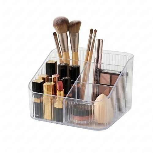 Clear plastic makeup organiser - makeup,