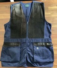 Deer Hunter Men’s Cotton/Moleskin Navy Blue Shooting Vest Size Large