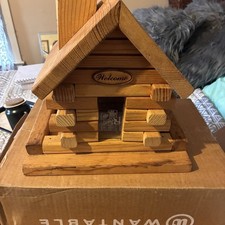 Log Cabin Bird Feeder 10” X 9”