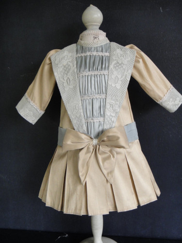 Silk dress for antique doll - for,