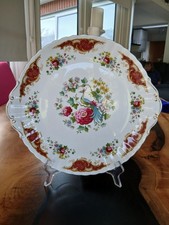 Large 12" Royal Albert Chatelaine Cake Plate Rare with Chelsea Bird  VGC