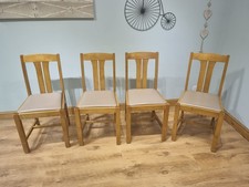 Set of 4 Oak Dining Chairs
