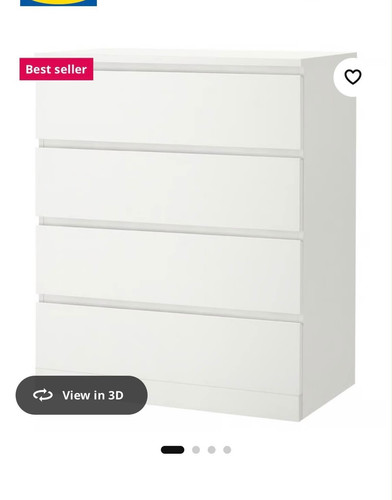 Ikea malm high bed - high, frame