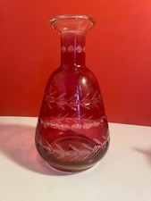 Cranberry Cut Glass