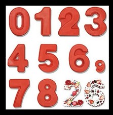 Complete set 0-9 Number Silicone Cake moulds tins pans