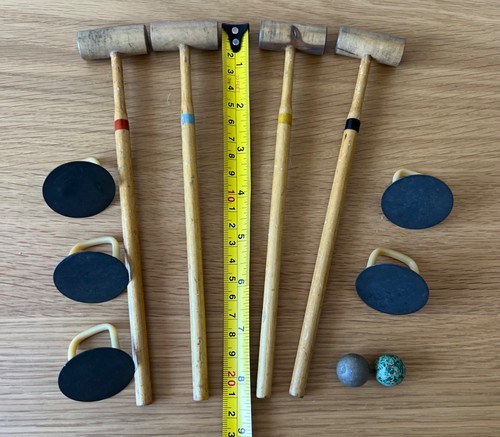 Vintage table croquet set - table,