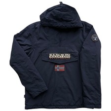 Napapijri Rainforest Mens Fleece Lined Jacket Anorak Pull On L