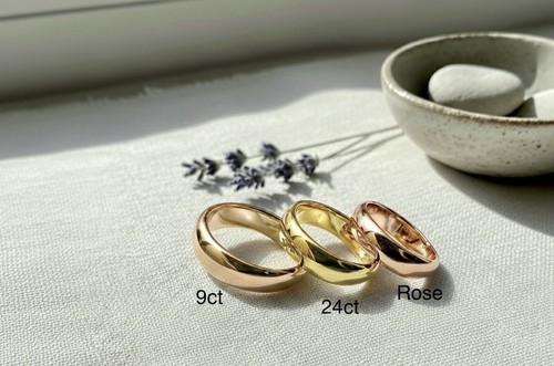 Unisex gold plated wedding - gold,