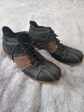 Kurt Muller Men's Boots Black And Tan Distressed Suede Size 10