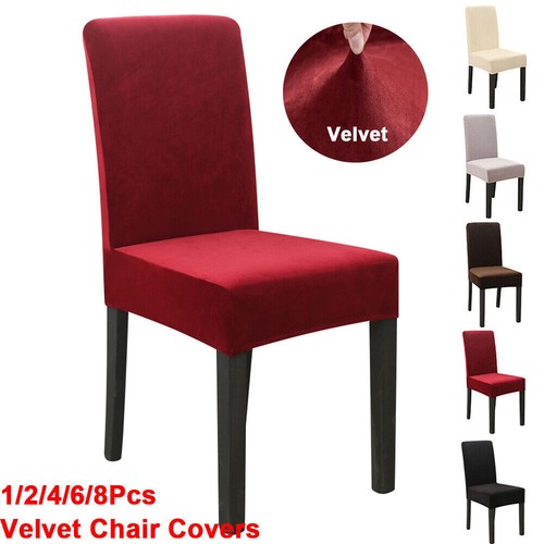 Velvet dining chair covers - velvet,