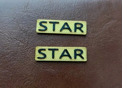 Printed gold star name - printed,