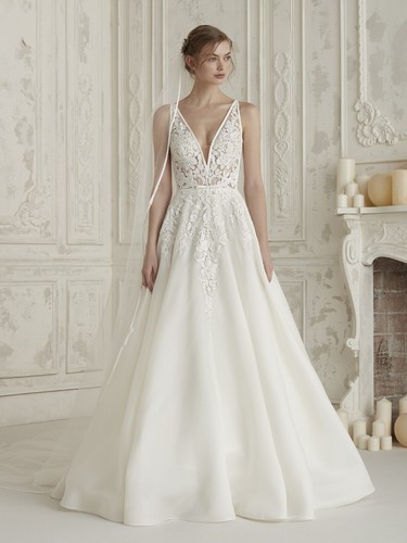 Pronovias elis ivory organza - ivory,