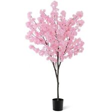 COSTWAY 190cm Tall Artificial Cherry Blossom Tree Faux Floral Plant 1170 Flowers