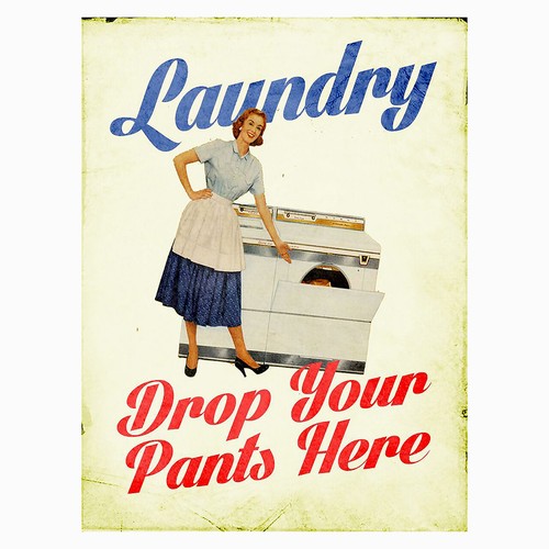 Laundry retro metal tin sign - retro,
