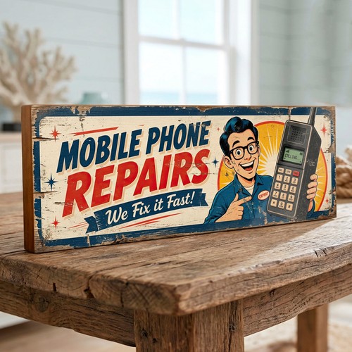 Mobile phone repairs retro - phone,