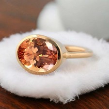 4.25 Ct Oval Cut Padparadscha