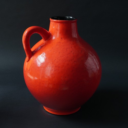 Floor vase ceramic red - floor,