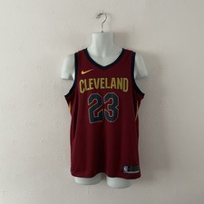 NIKE CLEVELAND CAVALIERS BASKETBALL JERSEY - M - BURGUNDY - #23 LEBRON JAMES NBA