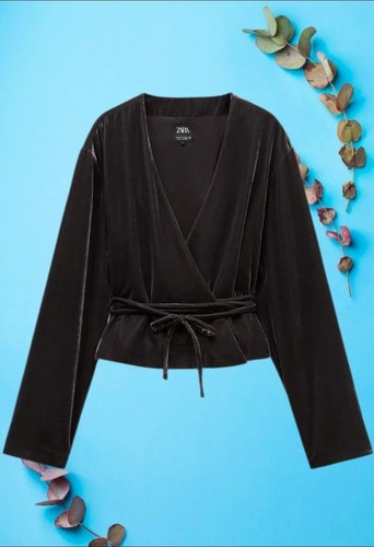 Zara velvet wrap jacket - zara,