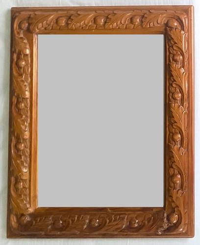 Vintage pitch pine mirror - mirror, /