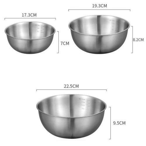 3pcs stainless steel mixing - 1-3pcs,