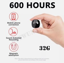 Mini 600 hours hidden recording voice activated recorder Sound listening device