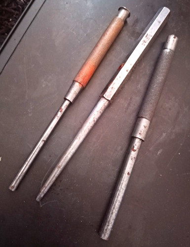 Large steel pin punch set - large,