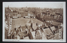 Old Northamptonshire RPhoto style P/C NORTHAMPTON MARKET SQUARE BIRD'S EYE VIEW
