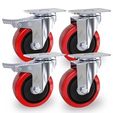 4x 100mm Swivel Castor Wheels