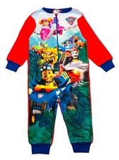Boys 1Onesie Paw Patrol One Piece Pyjama Sleepsuit Blue Red 18m -6 Years