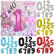 Number Balloons 32" 40" Foil