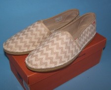 Rocket Dog Henna Wave Runner Cotton Boat Shoe Espadrilles Natural Chevron sz 11