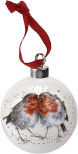 Portmeirion Home & Gifts Bauble, Ceramic, Multi-Coloured, 2.6"