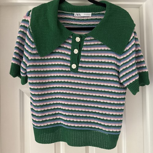 Zara short sleeve knitted - knitted, top