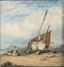 Beached Fishing Boat On