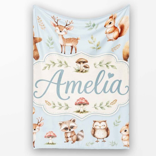 Soft fleece blanket forest - fleece,