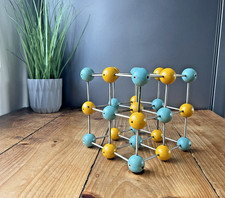 MID CENTURY MODERN 50'S SPACE AGE MOLECULE ATOM CUBE STRUCTURE DESK PAPERWEIGHT