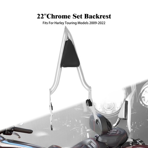 Chrome passenger backrest - 22",