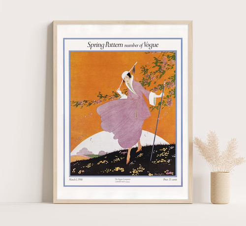 Art nouveau vogue cover print - art,