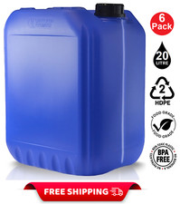 6 x 20L LITRE PLASTIC WATER
