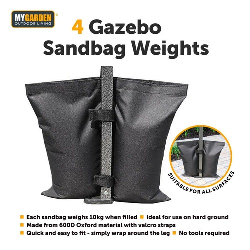 Gazebo sand bag weights - sand, leg