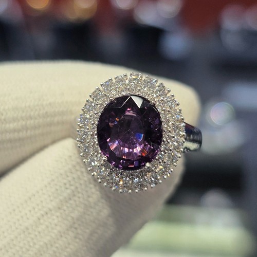 Agl certified 22ctw puple - certified, 4.22ctw