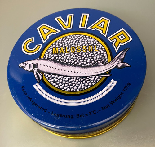Black caviar malasol tins - caviar,
