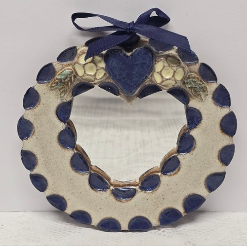 Vintage pottery mirror - pottery,