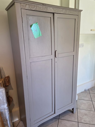 Vintage grey wardrobe shabby - vintage,