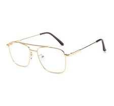 Unisex Large Clear Lens Metal