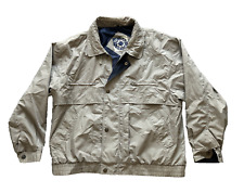 GLACIER POINT Beige Zip Up Rain Jacket-Polyester/Cotton-Nylon Lining-Size Medium