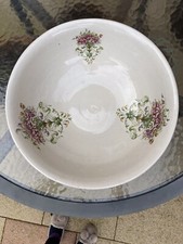 Washstand Basin/fruit Bowl white/ Pink floral Decorated Porcelain Shabby Chic