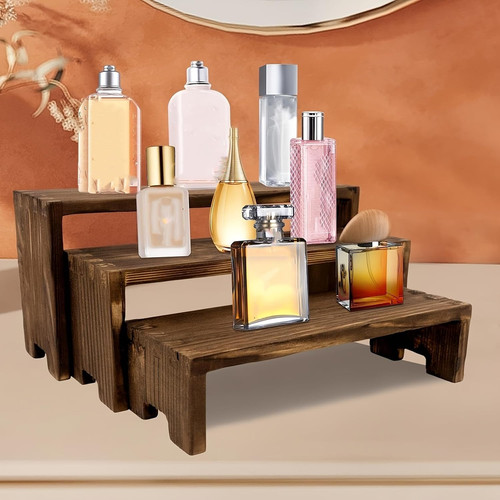 Tier wood display - 3-tier, riser
