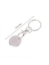 1pc/3pcs/5ps Shopping Cart Token Supermarket Trolley, Metal Stainless Steel Keyc